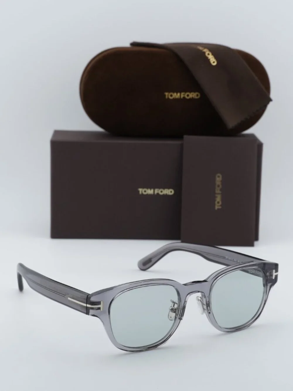 Tom Ford FT1041-D 20A Square Sunglasses - Transparent Grey / Light Grey